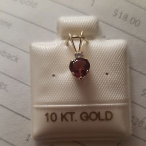 Garnet 10kt gold Pendant